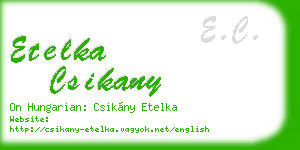 etelka csikany business card